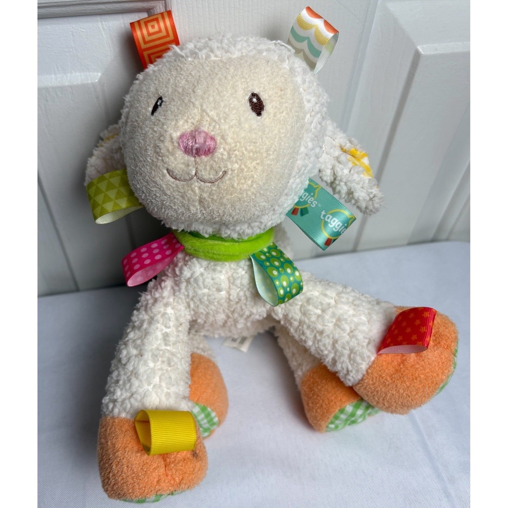 Mary Meyer Baby Taggies Lamb Sheep Sherbet Plush Stuffed Signature 10" 2014
